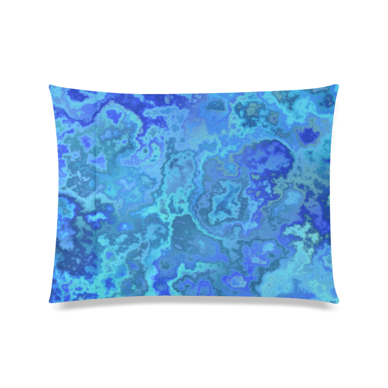 blue reef Custom Zippered Pillow Case 20"x26"(Twin Sides)