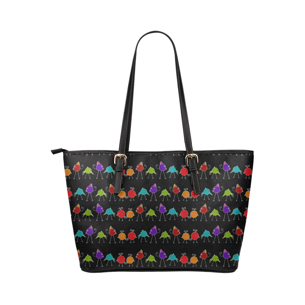 Disco Chicks Leather Tote Bag/Small (Model 1651)