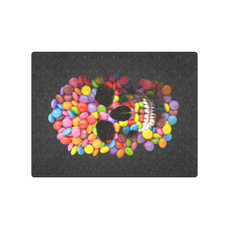 Halloween Candy Sugar Skull Blanket 50"x60"