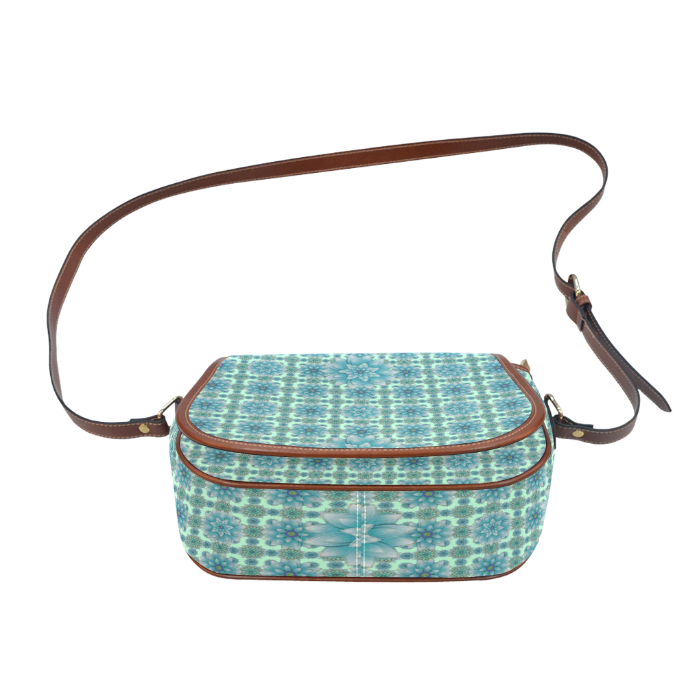 Happiness Turquoise Saddle Bag/Small (Model 1649) Full Customization