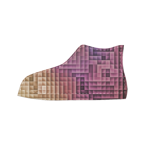 tetris 2 Men’s Classic High Top Canvas Shoes (Model 017)