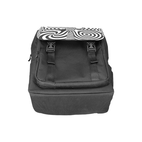Op Art Black White Casual Shoulders Backpack (Model 1623)