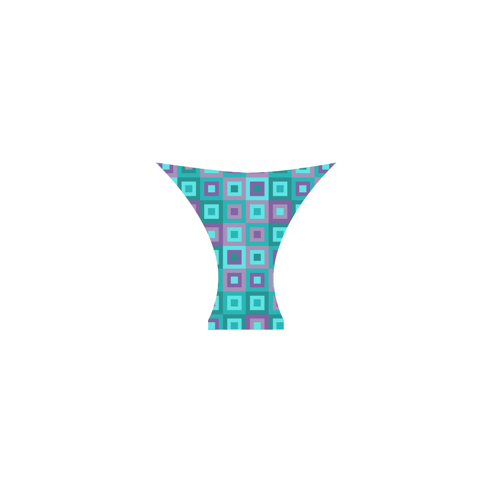 Teal and Purple Retro Geometric by ArtformDesigns Custom Bikini Swimsuit