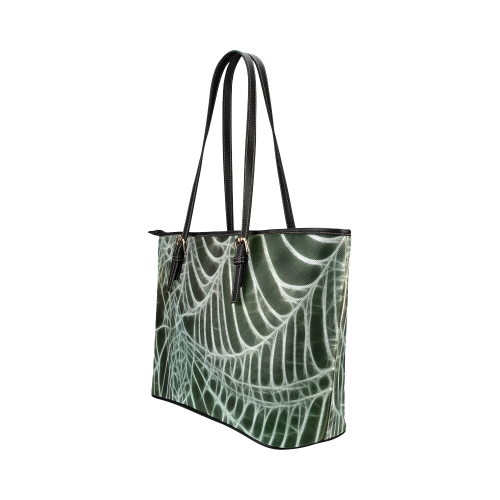 Spiders Net Leather Tote Bag/Small (Model 1651)