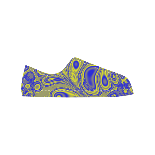 Paisley Party Fractal Abstract Men's Classic Canvas Shoes (Model 018)