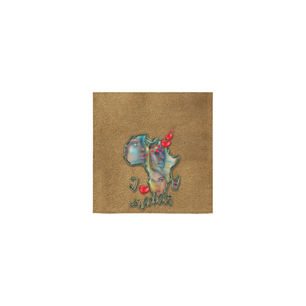 I love africa Square Towel 13“x13”
