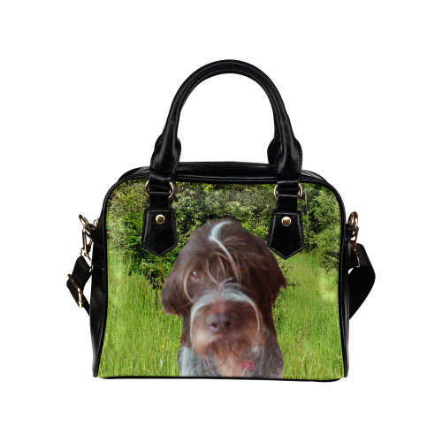 Dog Wirehaired Pointing Griffon Shoulder Handbag (Model 1634)