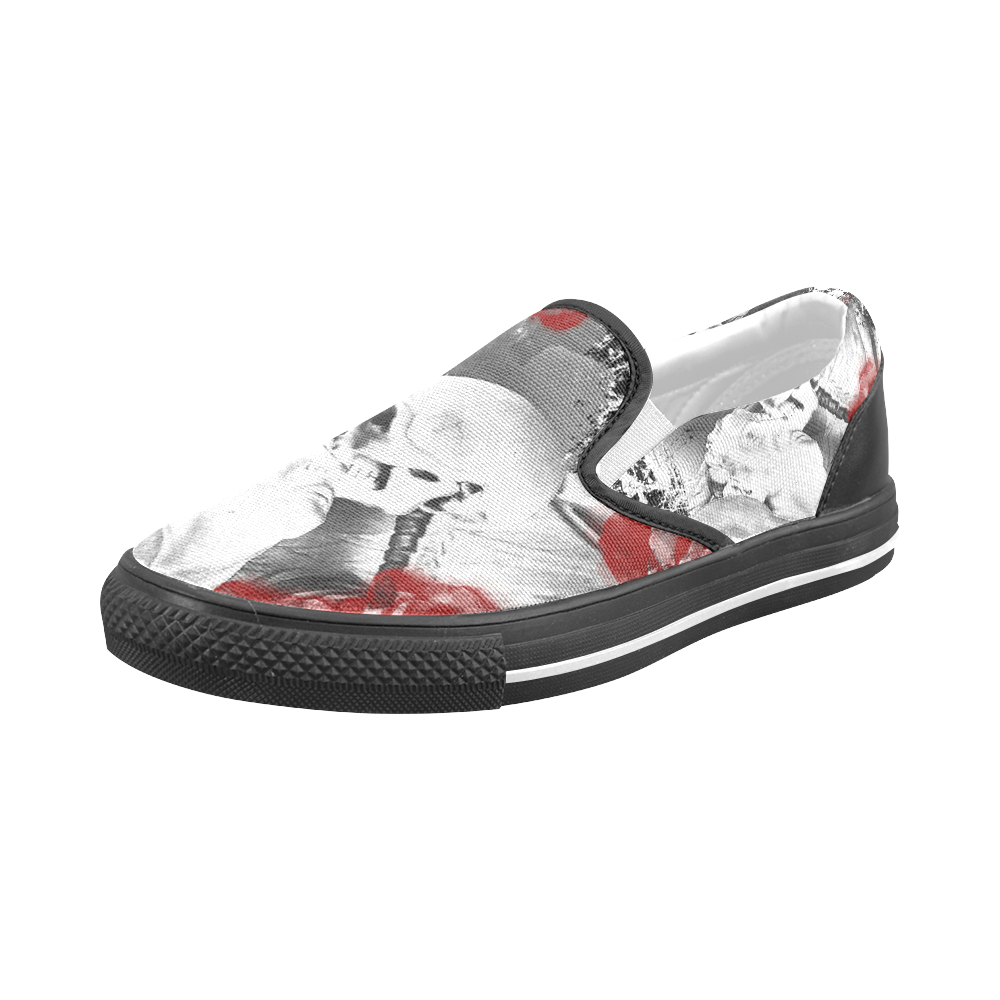 The Kiss of the Death Men's Slip-on Canvas Shoes (Model 019)