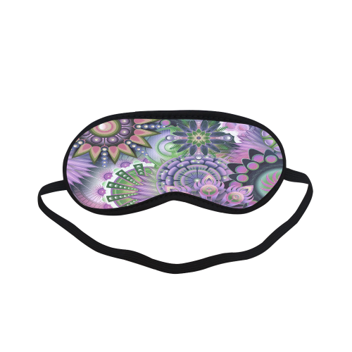 Flowering Fractal Purple Whimsy Sleeping Mask