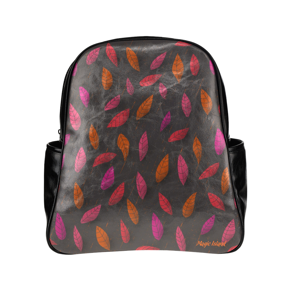 Red Leaves. Inspired by the Magic Island of Gotland. Multi-Pockets Backpack (Model 1636)