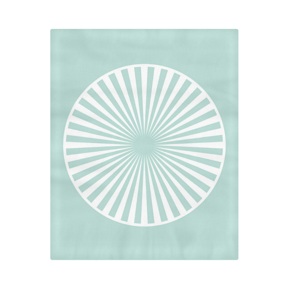 Circle on mint Duvet Cover 86"x70" ( All-over-print)