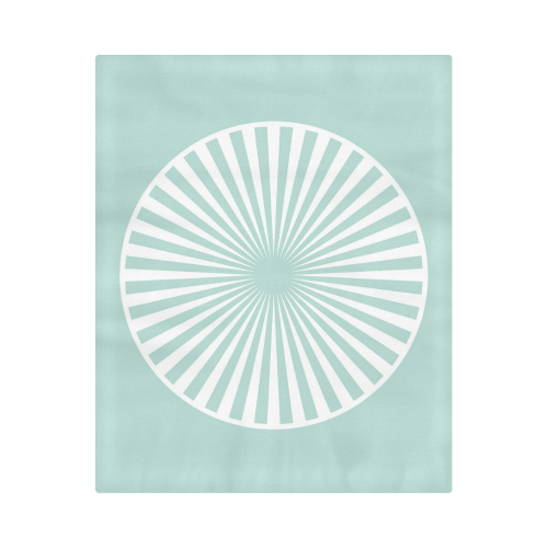 Circle on mint Duvet Cover 86"x70" ( All-over-print)