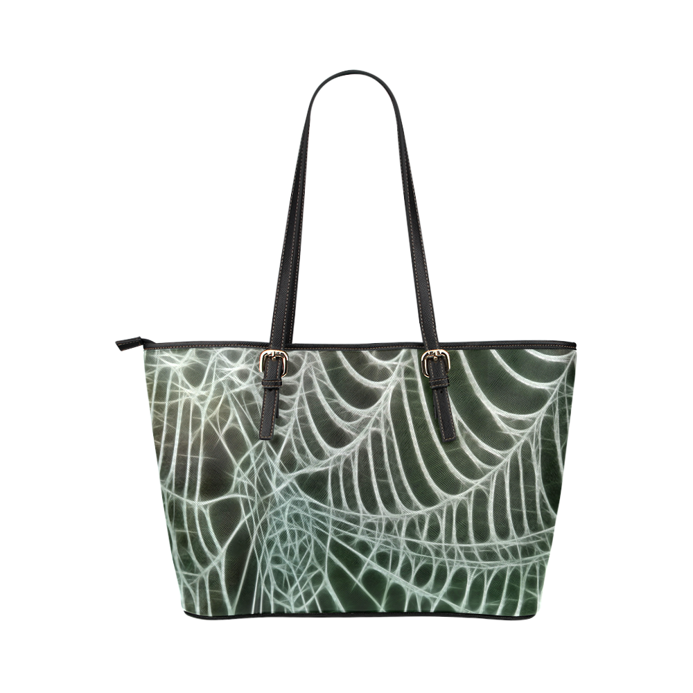 Spiders Net Leather Tote Bag/Large (Model 1651)