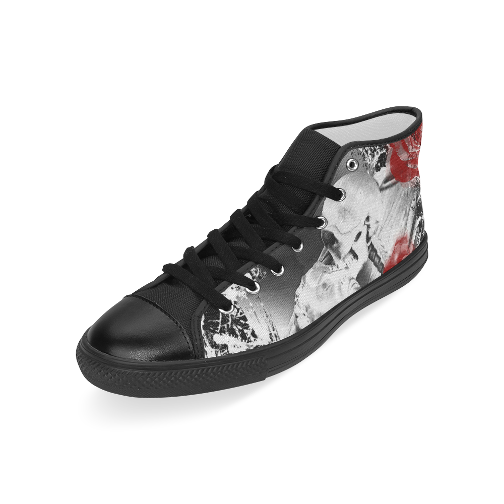 The Kiss of the Death Men’s Classic High Top Canvas Shoes (Model 017)
