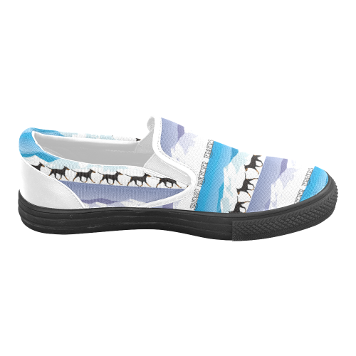 Standard Manchester Terriers Rockin The Rockies Women's Unusual Slip-on Canvas Shoes (Model 019)