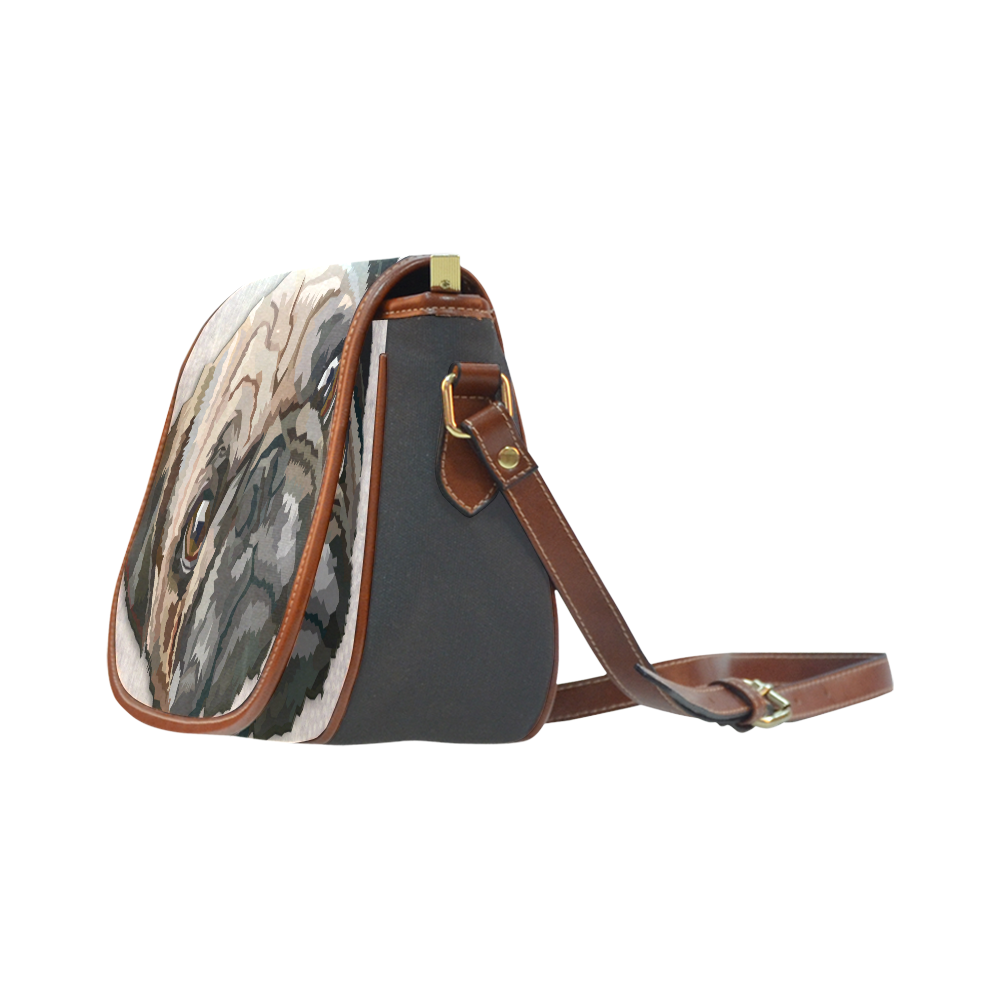 pug love Saddle Bag/Small (Model 1649) Full Customization