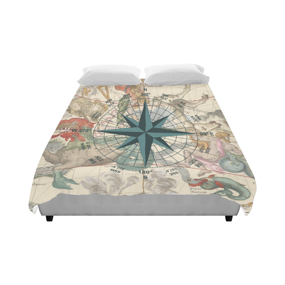 Compass, Cetus, Aries, Andromeda Duvet Cover 86"x70" ( All-over-print)