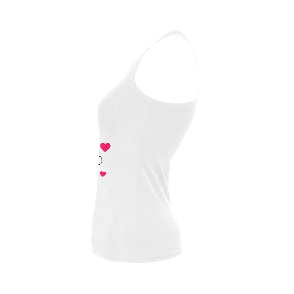 Jigsaw in Love Women's Shoulder-Free Tank Top (Model T35)