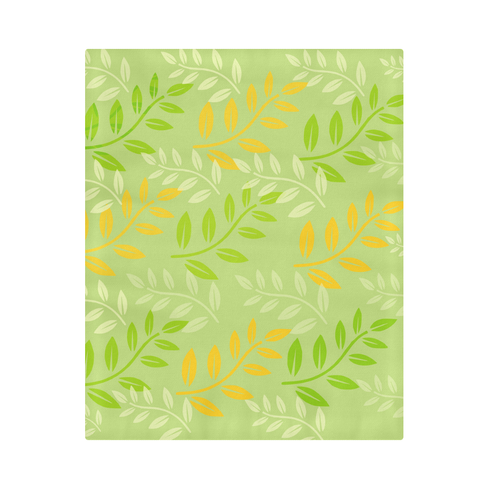 Green sage and orange Duvet Cover 86"x70" ( All-over-print)