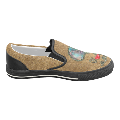 I love africa Men's Unusual Slip-on Canvas Shoes (Model 019)