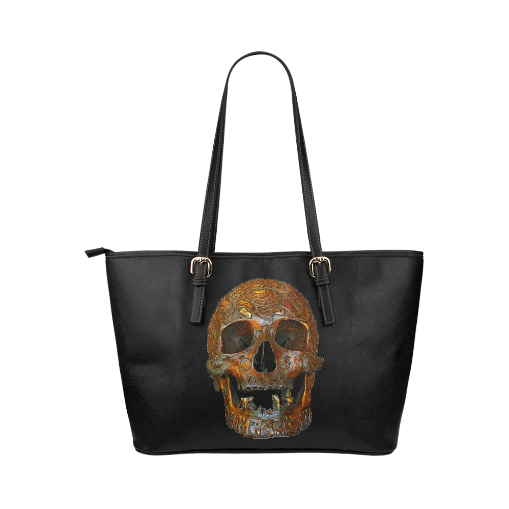 Hell's Knight Leather Tote Bag/Small (Model 1651)
