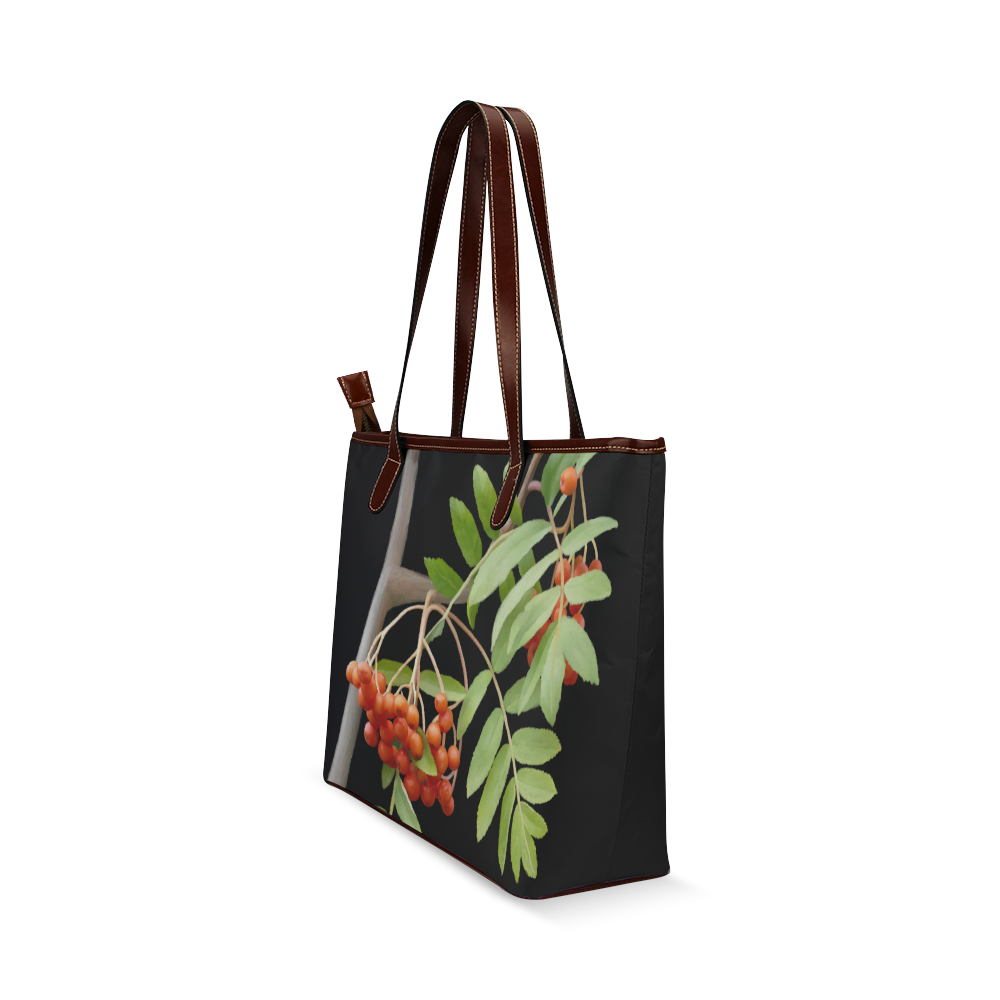 Rowan tree watercolor Shoulder Tote Bag (Model 1646)