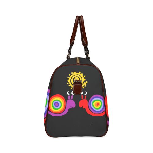 Funny Rainbow Snail Love Waterproof Travel Bag/Large (Model 1639)