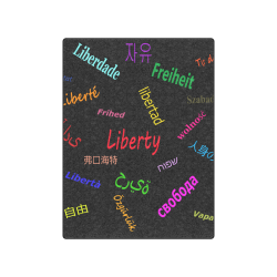 Freedom in several languages Blanket 50"x60"