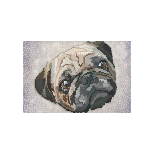 pug love Cotton Linen Wall Tapestry 60"x 40"