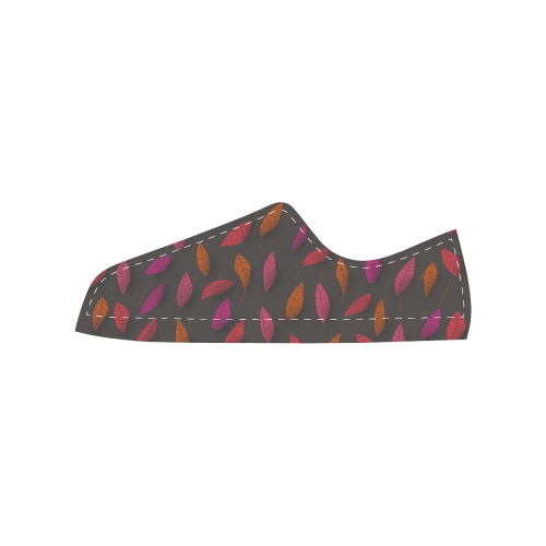 Red Leaves. Inspired by the Magic Island of Gotland. Women's Classic Canvas Shoes (Model 018)
