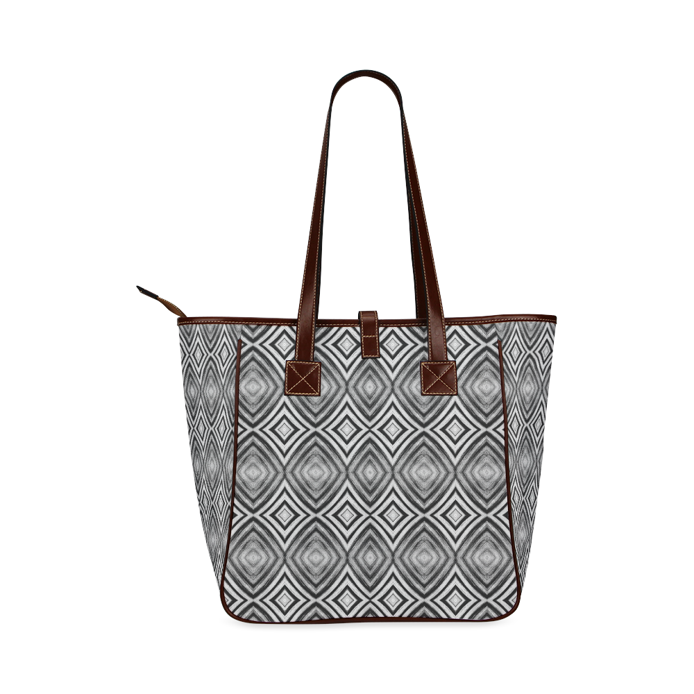 black and white diamond pattern Classic Tote Bag (Model 1644)