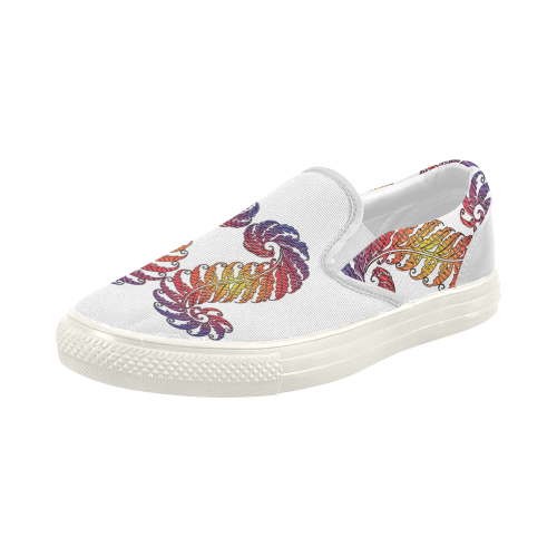 Fern Centipede Women's Slip-on Canvas Shoes (Model 019)