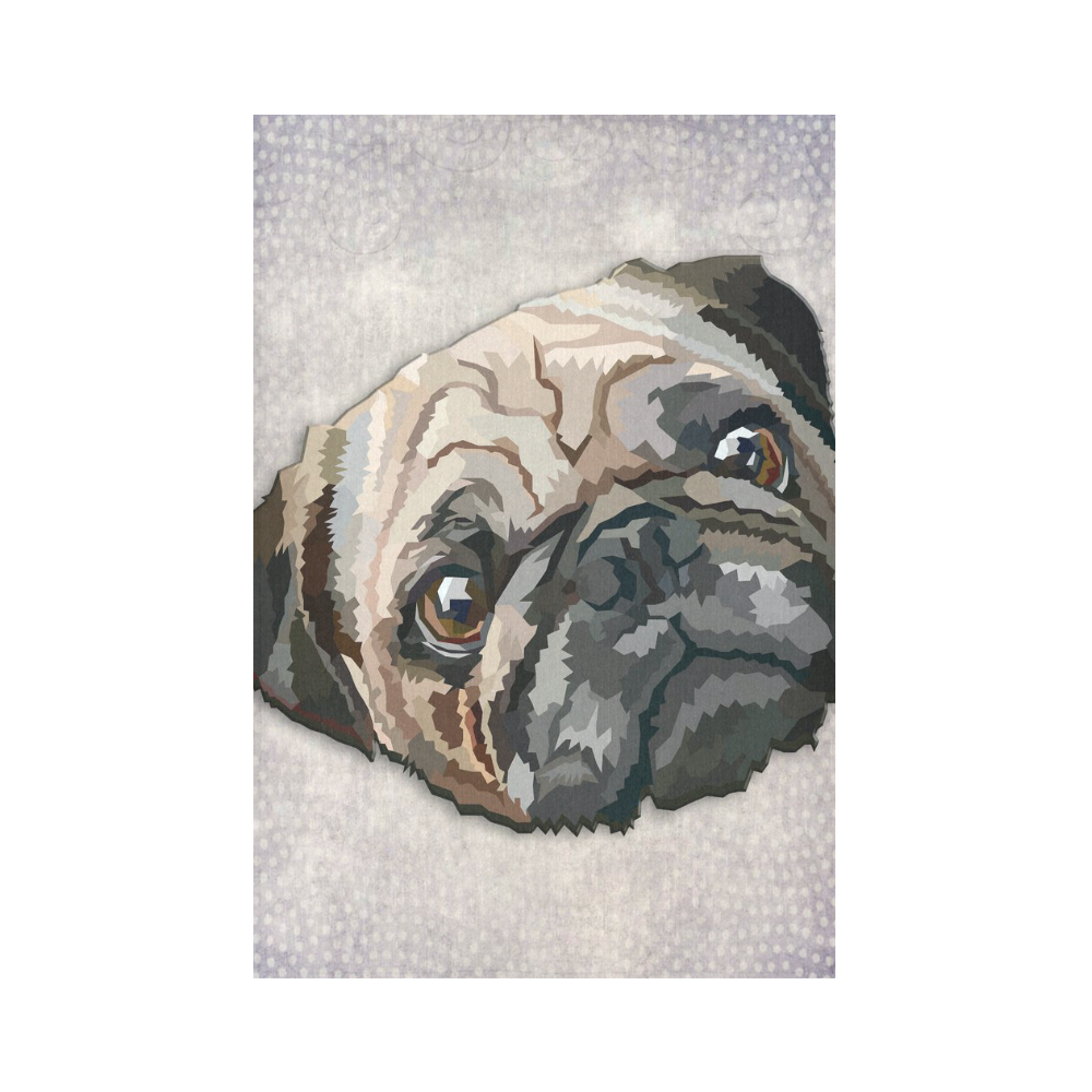 pug love Cotton Linen Wall Tapestry 60"x 90"