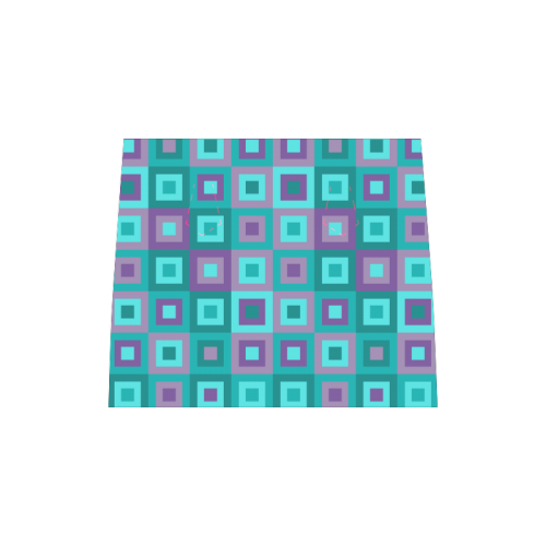 Teal and Purple Retro Geometric by ArtformDesigns Boston Handbag (Model 1621)