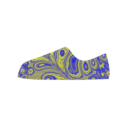 Paisley Party Fractal Abstract Men's Classic Canvas Shoes (Model 018)