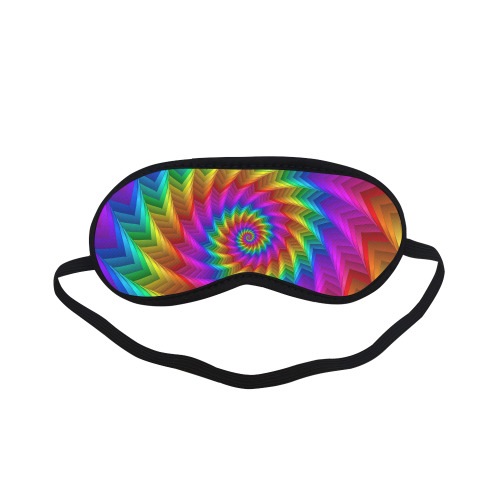 Psychedelic Rainbow Spiral Fractal Sleeping Mask