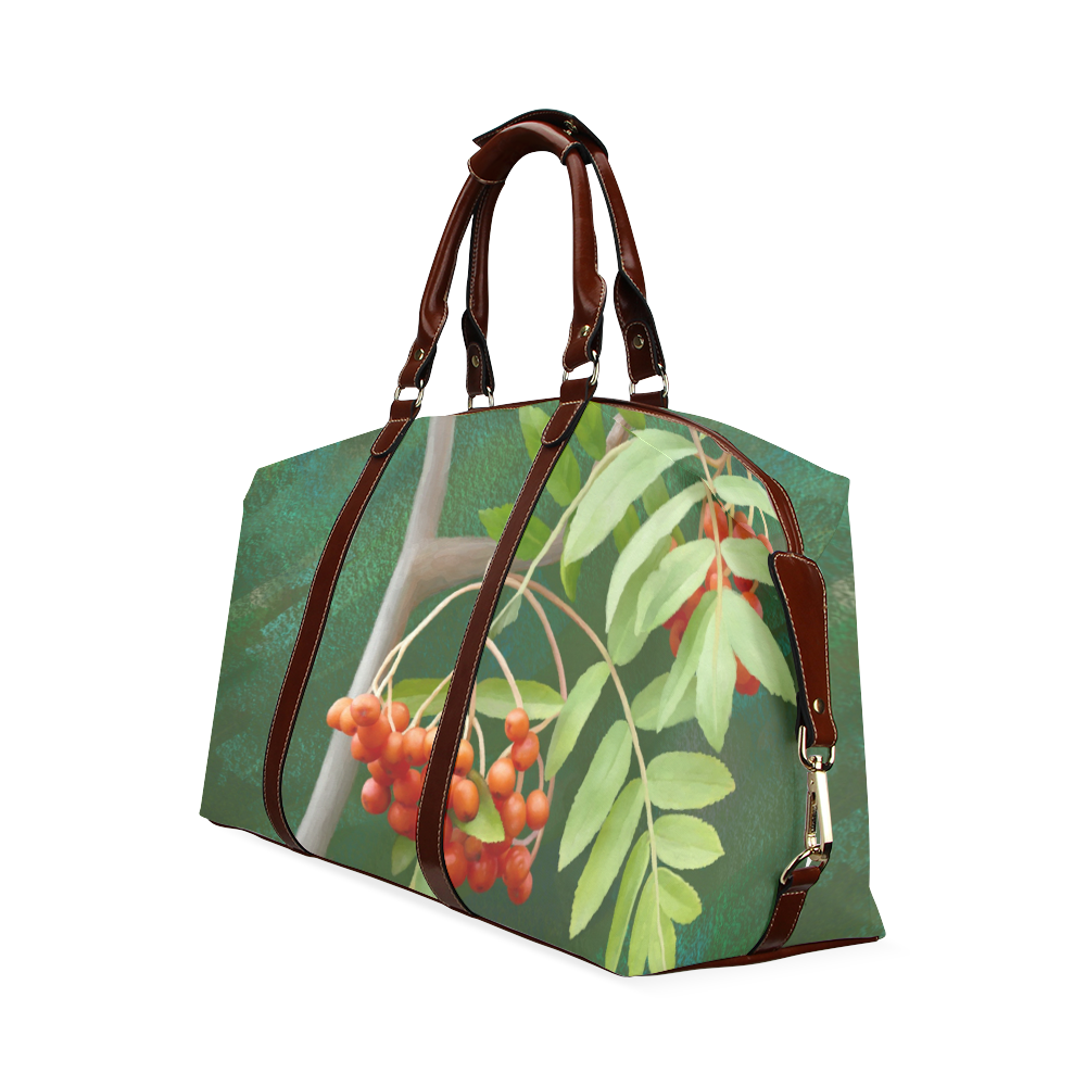 Watercolor Rowan tree - Sorbus aucuparia Classic Travel Bag (Model 1643)