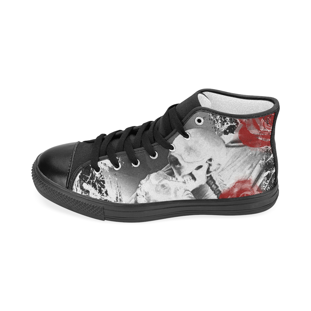 The Kiss of the Death Men’s Classic High Top Canvas Shoes (Model 017)