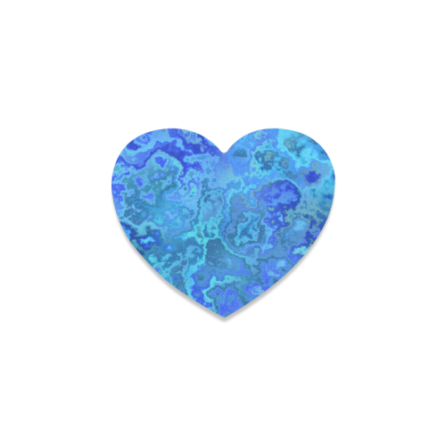 blue reef Heart Coaster