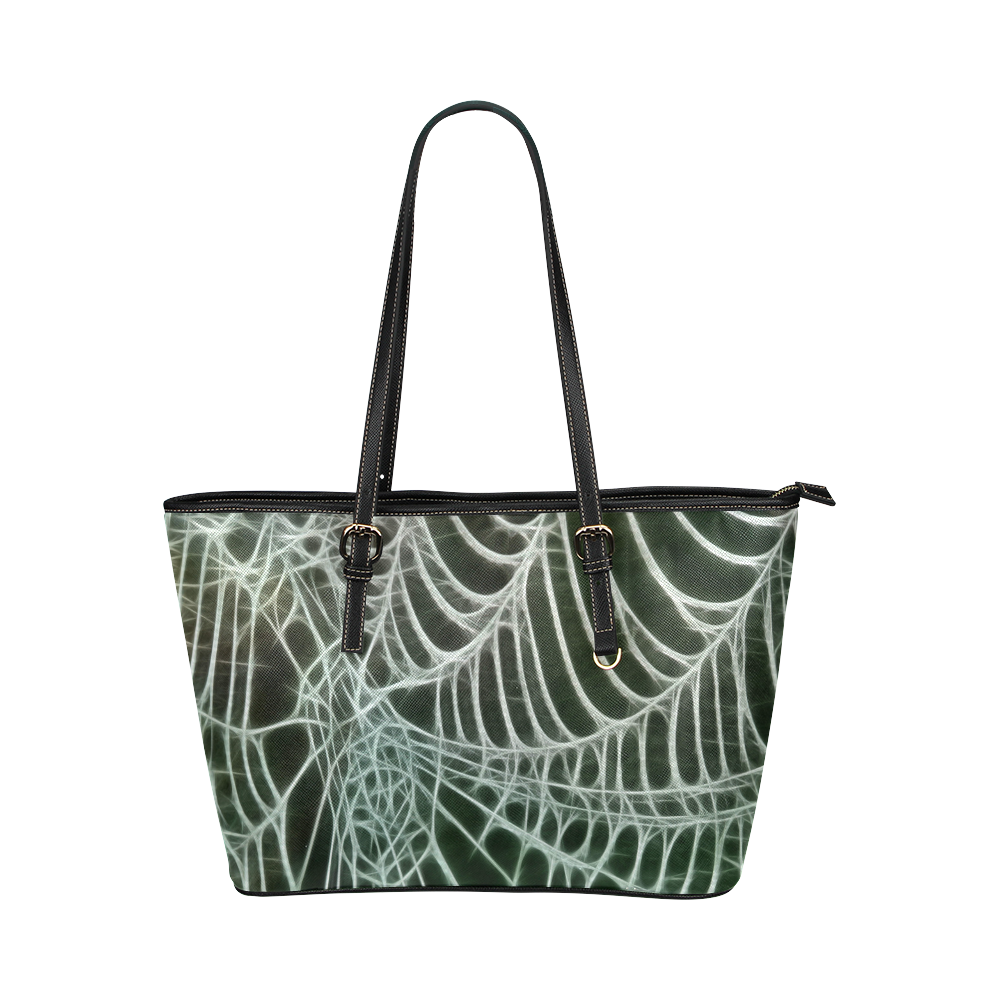 Spiders Net Leather Tote Bag/Large (Model 1651)