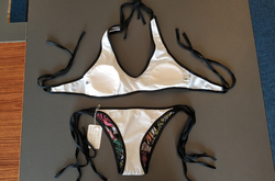 Custom Halter & Side Tie Bikini Swimsuit (Model S06)