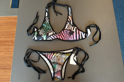 Custom Halter & Side Tie Bikini Swimsuit (Model S06)