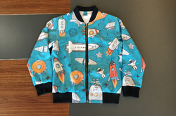 Kids' All Over Print Bomber Jacket (Model H40)