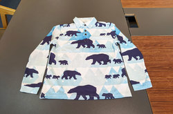 Big Boys' All Over Print Long Sleeve Polo Shirt (Model T73)