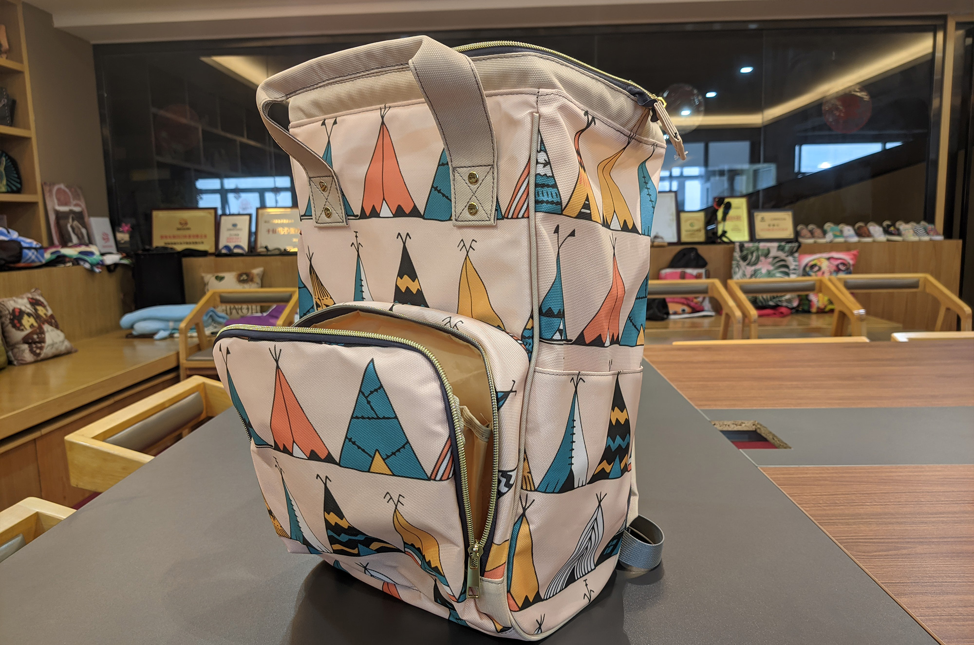 Inside the Paint Clan Lodge Multi-Function Diaper Backpack