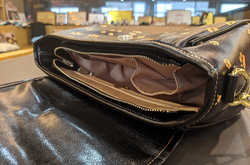 Multi-Function Leather Satchel-Black (Model 1739)