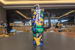 40oz Tumbler with Black Handle