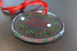 Round Crystal Glass Ornament-New