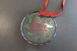 Round Crystal Glass Ornament-New