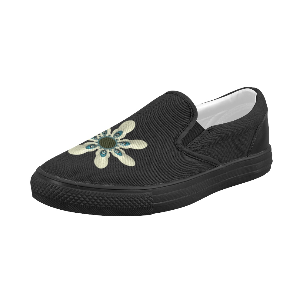 Fractal Flower 1 Women's Slip-on Canvas Shoes (Model 019)